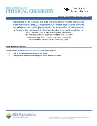 Sensitization of Titanium Dioxide and Strontium Titanate Electrodes By