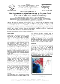 Shoreline Change Detection from Karwar to Gokarna - South West Coast of India Using Remotely Sensed Data