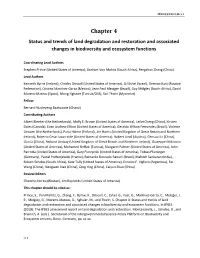 Status and Trends of Land Degradation and Restoration and Associated Changes in Biodiversity and Ecosystem Functions