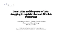 Struggling to Regulate Uber and Airbnb in Switzerland