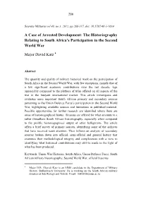 The Historiography Relating to South Africa's