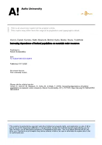 Wada, Yoshihide Increasing Dependence of Lowland Populations on Mountain Water Resources