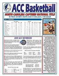 2008-09 Season Summary.Indd