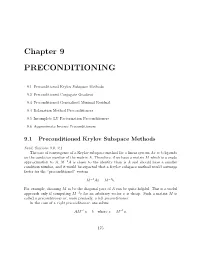 Chapter 9 PRECONDITIONING