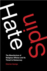 Hate Spin Information Policy Series Edited by Sandra Braman