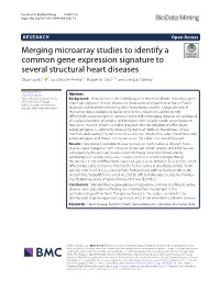 Merging Microarray Studies to Identify a Common Gene Expression Signature to Several Structural Heart Diseases Olga Fajarda1 *, Sara Duarte-Pereira1,2, Raquel M