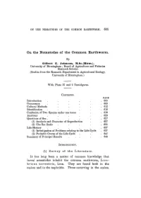 On the Nematodes of the Common Earthworm. by Gilbert E