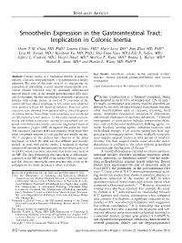 Smoothelin Expression in the Gastrointestinal Tract: Implication in Colonic Inertia Owen T.M