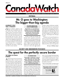The Bigger-Than-Big Agenda the Quest for the Perfectly Secure Border