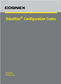 Dataman Configuration Codes