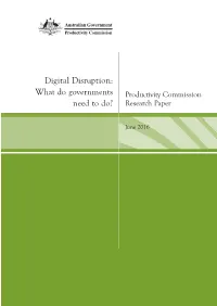 Digital Disruption: What Do Governments Need to Do?
