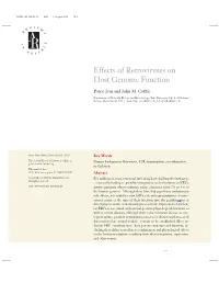 Effects of Retroviruses on Host Genome Function