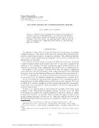 On Loop Spaces of Configuration Spaces 1