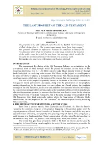 The Last Prophet of the Old Testament