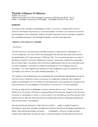 Theistic Critiques of Atheism William Lane Craig Used by Permission of in the Cambridge Companion to Atheism, Pp