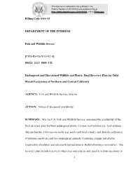 1 Billing Code 4310–55 DEPARTMENT