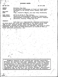 An Annotated Bibliography of Track and Field Books Published in the United States Between 1960-1974