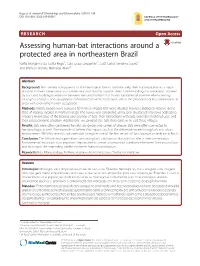 Assessing Human-Bat Interactions Around a Protected Area In