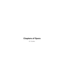 Chapters of Opera