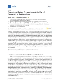 Current and Future Perspectives of the Use of Organoids in Radiobiology