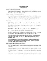 Curriculum Vitae Roger E. Olson Present Position and Address