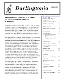 Darlingtonia Summer 2012 Chapter Programs and Meetings