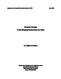 Dynamic Changes in Rail Shipping Mechanisms for Grain