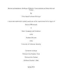 Problems of Mimetic Characterization in Dostoevsky and Tolstoy
