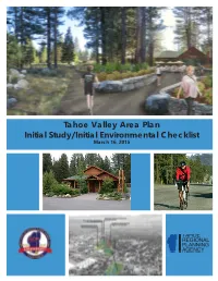 Tahoe Valley Area Plan Initial Study/Initial Environmental Checklist