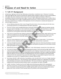 U.S. 41 Interstate Conversion Plan, Section 1 Purpose and Need