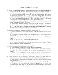 1 051407 Quiz 6 Polymer Properties 1) in Class We Discussed The