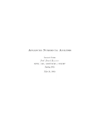 Advanced Numerical Analysis