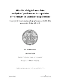 Afterlife of Digital User Data: Analysis of Posthumous Data Policies Development on Social Media Platforms