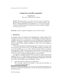 Conjunction Is Parallel Computation∗