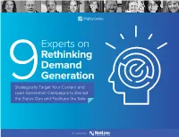 9Experts on Rethinking Demand Generation
