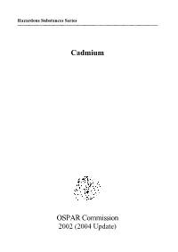 Background Document on Cadmium ______