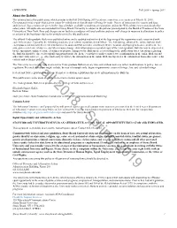 Fall 2018 Through Spring 2019 Bulletin