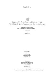 FIPS 140-2 Non-Proprietary Security Policy