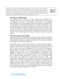 Form-1 & Terms of Reference ANALYSIS of ALTERNATIVES The