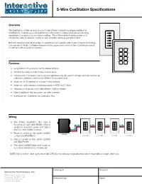5-Wire Cuestation Specifications