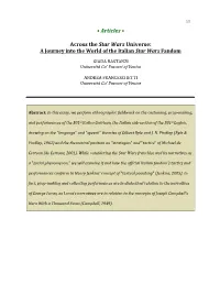• Articles • Across the Star Wars Universe