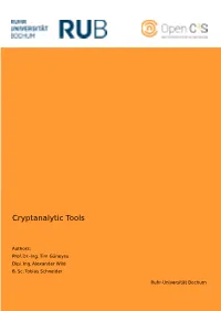 Cryptanalytic Tools