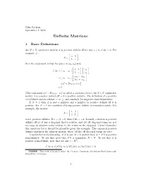 Definite Matrices