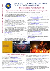 Euromaidan Newsletter No. 51