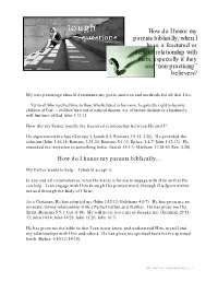 How Do I Honor My Parents Biblically, When I Have a Fractured Or Difficult
