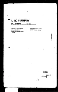 Ii. Qc Summary E.P.A