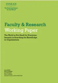 Inequity in Searching for Knowledge in Organizations