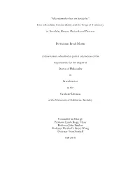 Interculturalism, Intermediality and the Trope of Testimony