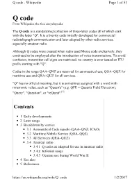 Q Code - Wikipedia Page 1 of 51