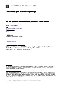The New Geopolitics of Division and the Problem of a Kantian Europe